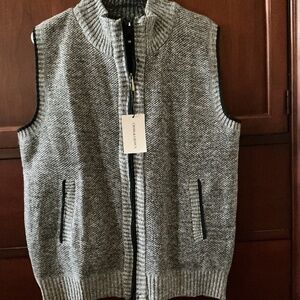 NWT Cross & Crown Elegant Full-Zip Sweater Vest